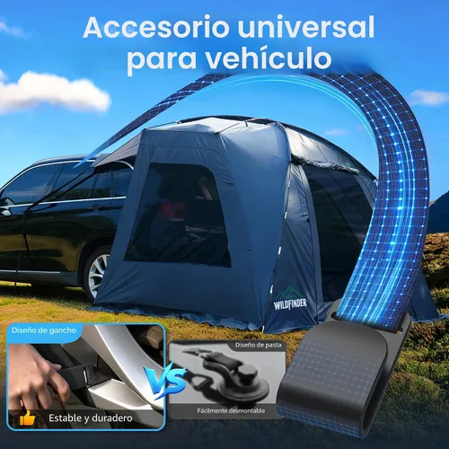Vista 2 de WildFinder SUV Tent, Car Tents for Camping, SUV Tailgate Tent for Family