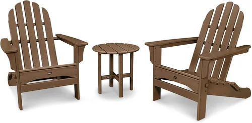 Vista 7 de Trex Juego de sillas Adirondack plegables Cape Cod para exteriores con mesa auxiliar Aruba