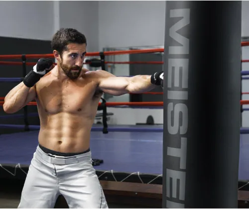 Vista 6 de Meister Bolsa pesada rellena de 100 libras para boxeo, artes marciales mixtas y muay thai – saco de boxeo profesional de 60 pulgadas NEGRO
