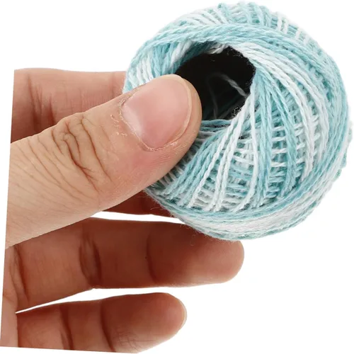 Vista 2 de 16 rollos de hilo de ganchillo de hilo de algodón, hilo de bordado, color arcoíris, suministros de costura para hacer el hogar
