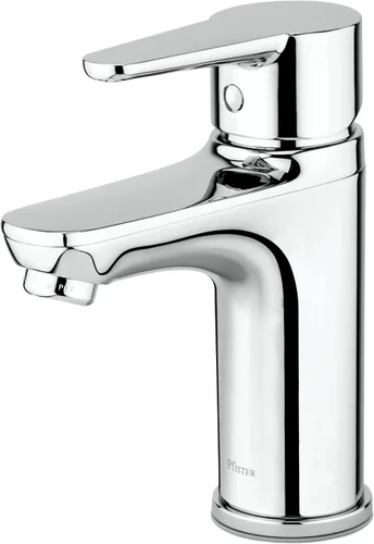 Vista 6 de Pfister Pfirst LG142060K - Grifo moderno para lavabo de baño, manija única, un agujero, acabado de níquel cepillado, LG142060K