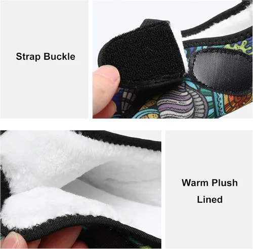 Vista 5 de L-RUN - Pantuflas de casa para mujeres y hombres, para interiores y exteriores, zapatos para el hogar, pantuflas cálidas y antideslizantes