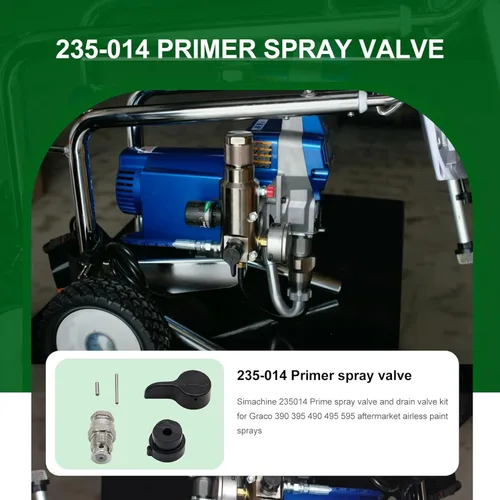 Vista 6 de 235014 Airless Prime Spray Valve Drain Valve Reemplazo para Graco 390 395 490 495 595 Pulverizador de pintura sin aire Aftermarketr