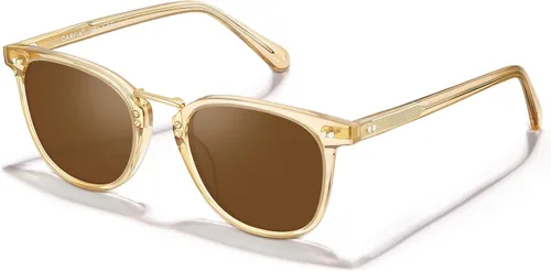 Vista 7 de CARFIA Gafas de sol polarizadas pequeñas para mujer, hechas a mano, marco de acetato, gafas de sol retro CA5015