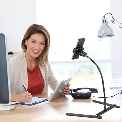 Vista 7 de Soporte de teléfono para grabación, trípode de teléfono ajustable