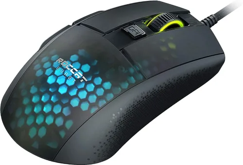 Vista 3 de ROCCAT Burst Pro - Mouse para juegos de PC interruptores ópticos mouse ergonómico súper ligero con cable iluminación RGB rueda de desplazamiento