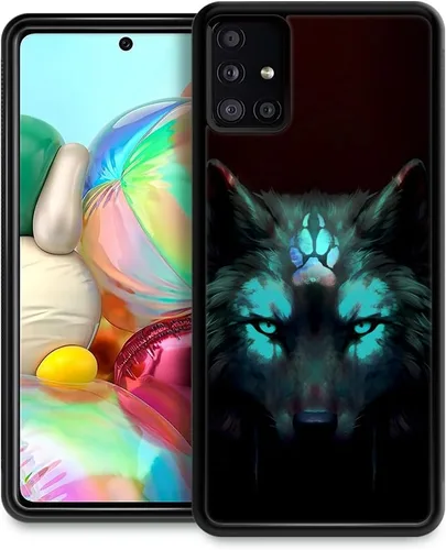 Vista 25 de CARLOCA Funda compatible con Samsung Galaxy S23 Plus, diseño gráfico de identidad negro espiritual lobo, a prueba de golpes, antiarañazos