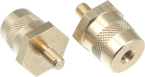 Vista 4 de X AUTOHAUX 1 par de conectores de terminales de batería M6, adaptador de poste de tono de latón, tornillos extensores, tuercas