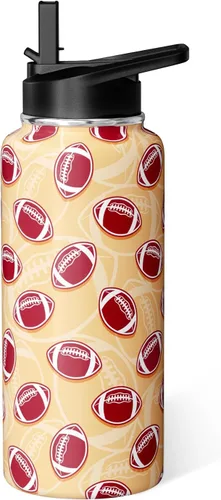 Vista 21 de Botella de Agua de Béisbol 18oz Botellas de Agua Deportivas Aisladas Regalos de Béisbol para Hombres Mujeres Regalo para Entrenador Amantes
