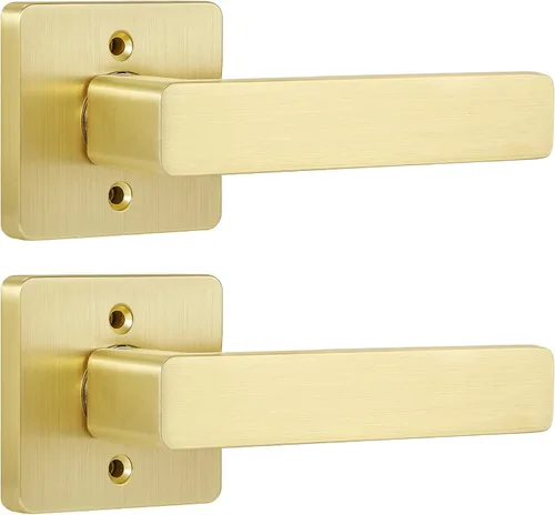 Vista 41 de Leydebong 1 paquete de manija de puerta falsa para armarios y puertas francesas, palanca falsa cuadrada para puerta, tirador de una sola cara sin