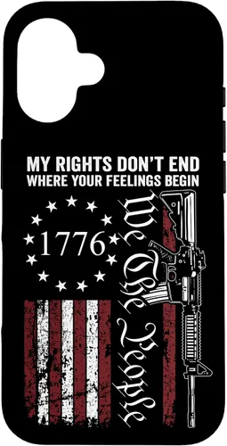 Vista 32 de My Rights Don't End Where Your Feelings Begin USA Gun Flag Case for iPhone 17