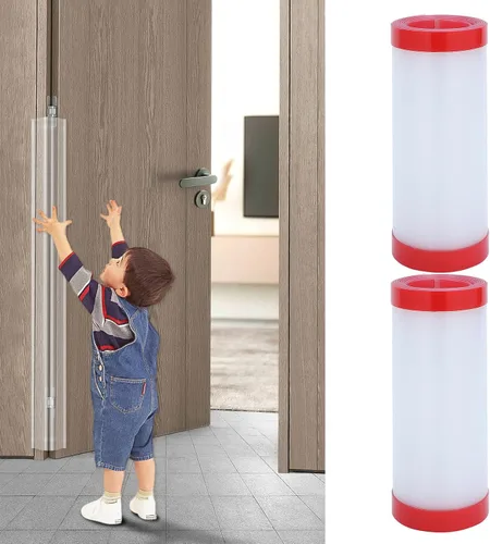 Vista 9 de Protector de pellizco de puerta a prueba de bebés, cubierta de bisagra de puerta, protector de puerta para seguridad de dedos de niños, protectores