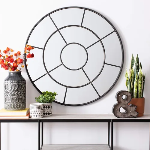 Vista 2 de SAFAVIEH Home Jonelle Espejo decorativo redondo negro de 36 pulgadas