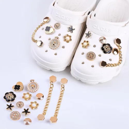 Vista 4 de Dijes para zapatos, adornos de zapatos, bonitos accesorios de zapatos para adolescentes, niños y adultos, dijes estéticos de decoración de zapatos