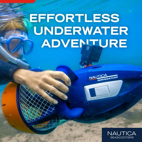 Vista 2 de Nautica Navigator and Skipper Underwater Seascooters, Designed for Younger Recreational Divers and Snorkelers