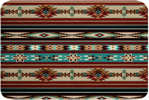Vista 19 de Feelyou Aztec Bathroom Rugs Aztec Southwestern Printed Bath Mats for Bathroom Bohemian Bath Rugs for Shower Tub Cowboy Cowgirl Bathroom Accossories