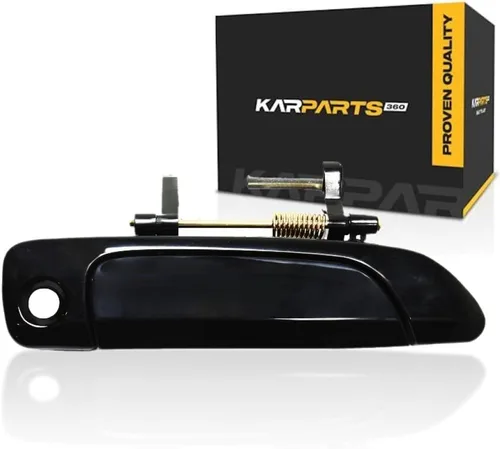 Vista 10 de KarParts360 Para Honda Civic 2001 02 03 04 2005 Manija de puerta exterior delantera, lado del conductor negro liso con orificio para llave