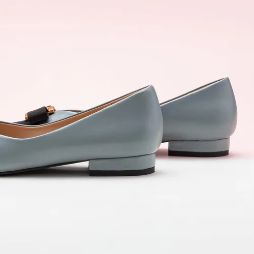 Vista 3 de C.Paravano Zapatos planos para mujer I Flat para mujer de cuero I puntiagudo I zapatos planos de ballet para mujer I Slip on Dressy Flats