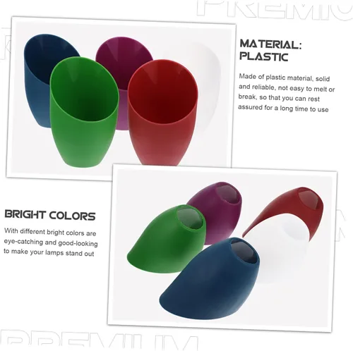 Vista 5 de DOITOOL 5 piezas de pantalla de plástico de repuesto para lámpara de pie de herradura para lámparas de mesa, luces colgantes, apliques de pared