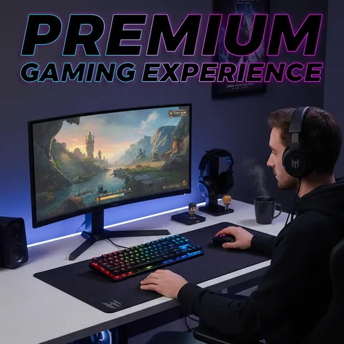 Vista 7 de TECWARE Teclado mecánico para juegos Phantom de 87 teclas RGB Interruptor rojo Outemu Iluminación LED de color de 16.8 M 18 preestablecidos Baja