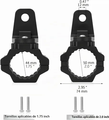 Vista 6 de ZIDIYORUO Soporte de luz de látigo UTV y soporte de barra de luz, abrazadera de aleación de aluminio resistente para jaula enrollable de 1.75 a 2
