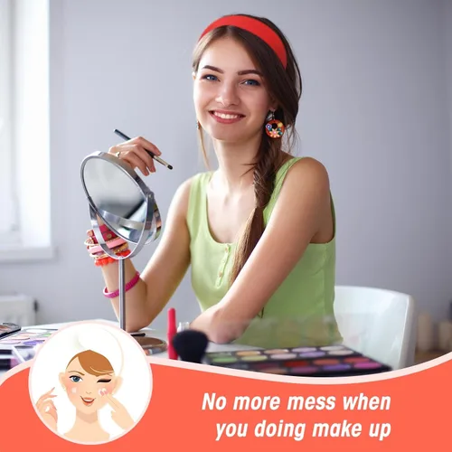 Vista 6 de Hotop 20 diademas deportivas para niñas y mujeres, diademas de yoga, diademas elásticas a granel, antideslizantes, elásticas de tela suave, bandas