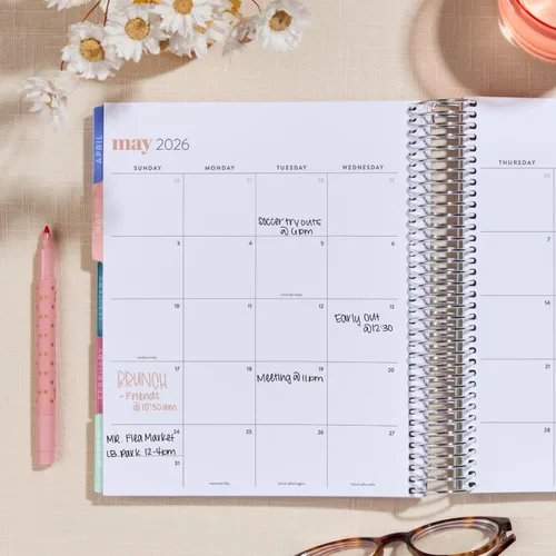 Vista 3 de Erin Condren Planificador de vida en espiral de 18 meses (julio de 2025 a diciembre de 2026), calendario semanal y mensual de 7 x 9 pulgadas, 80
