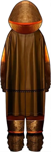 Vista 3 de Disfraz de gato con botas para adultos, pijama unisex con capucha de gatito, sudadera con capucha para Halloween