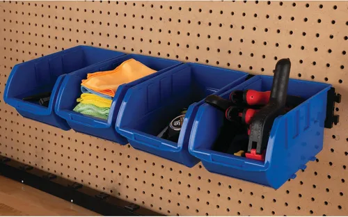 Vista 6 de Performance Tool W5196 Bandejas de almacenamiento grandes apilables de 4 piezas (9.25 x 6 x 5 pulg.)