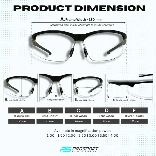 Vista 4 de proSPORT Bifocal Seguridad Sunglass Reader Protector Z87 Sport Ciclismo Motocicleta