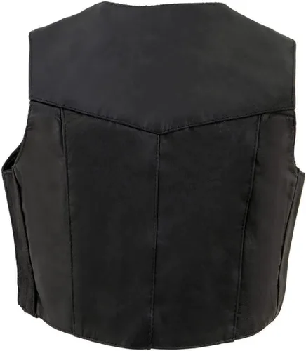 Vista 2 de Milwaukee Leather SH2011 - Chaleco clásico de cuero con tres broches para niños