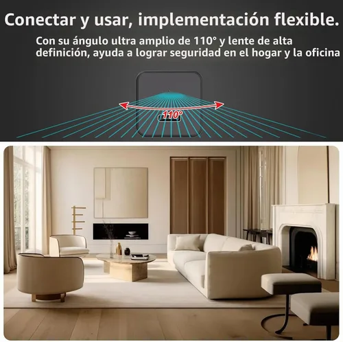 Vista 6 de Minicámara, cámara de vigilancia HD para el hogar, compatible con detección de movimiento. Adecuada para el cuidado de ancianos, niños y mascotas