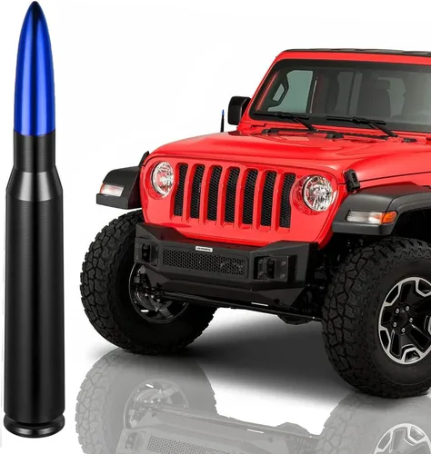 Vista 11 de Antena de bala de coche de 5.4 pulgadas para Ford Serie F F150 F250 F350 GMC Sierra Jeep Patriot 2007-2017 Chevy Silverado Dodge RAM 1500 2500 3500