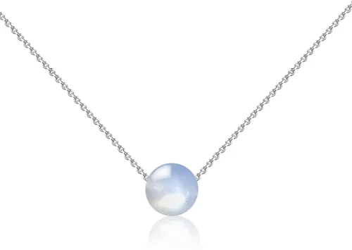 Vista 17 de Collar con colgante de cristal de plata de ley 925, collar de cristal curativo ajustable para mujer