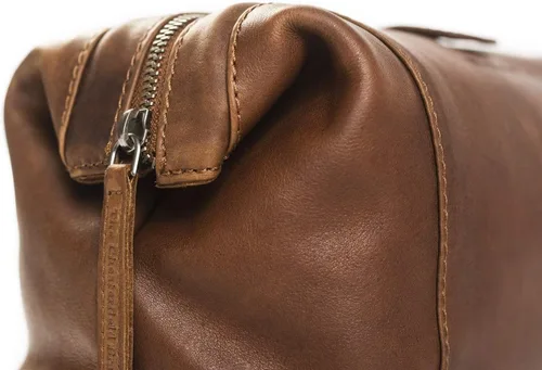 Vista 4 de Chesterfield Brand The Toiletry Bag VINCE Cuero para hombres y mujeres Bolsa de cosméticos de afeitado de viaje, organizador grande de maquillaje