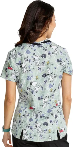 Vista 2 de Tooniforms Regalos de enfermera Mujer Scrubs Top Shaped V-Cuello Print TF769