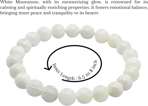 Vista 208 de Amazing Gemstone Pulsera de cristal para mujeres y hombres, pulsera de cristal curativo de protección, pulsera elástica con cuentas de piedras