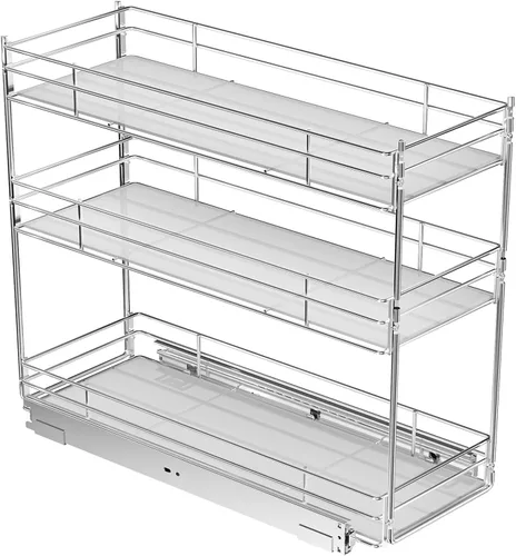 Vista 7 de ROOMTEC Estante de especias extraíble para gabinete estrecho (5.5 pulgadas de ancho x 21 pulgadas de profundidad), organizador de gabinete
