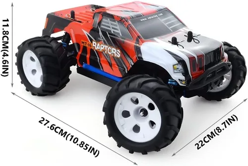 Vista 7 de Coche de control remoto RTR a escala 1/16 para adultos, máximo 40 Km/h Autos RC rápidos con motor sin escobillas, camión RC todoterreno de carreras