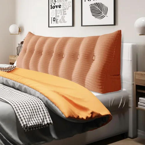 Vista 44 de Almohada de cuña acolchada de 8 libras para cabecero, posicionador corporal en forma de triángulo, almohada de lectura para la cama, almohada