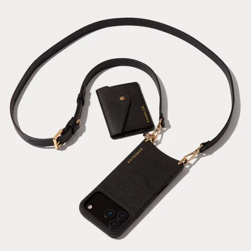 Vista 9 de Bandolier Remi - Funda de piel cruzada para iPhone 17 Pro Max, color negro