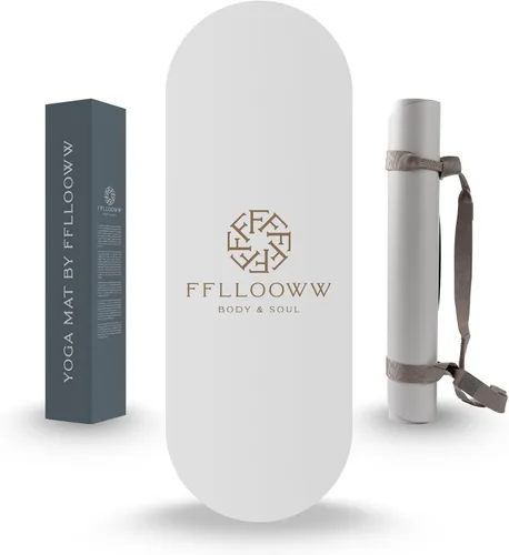 Vista 10 de FFLLOOWW BODY & SOUL Tapete de yoga antideslizante de alta calidad para entrenamiento en casa, gimnasio en casa, yoga y pilates, incluye correa