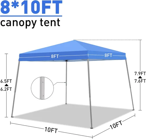 Vista 3 de GDY Toldo para exteriores de 10 x 10 pies, carpa desplegable portátil, toldo plegable instantáneo, toldo impermeable para patio, toldo impermeable