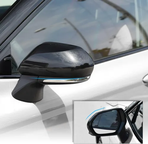 Vista 5 de CKE para Toyota Camry 2018-2026 Cubierta de espejo retrovisor exterior Negro brillante-A