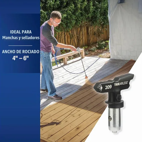 Vista 2 de Graco TRU209 TrueAirless 209 - Punta de pulverización, color negro, plateado