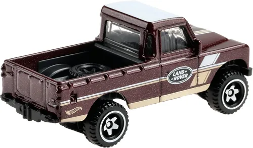 Vista 2 de Hot Wheels Land Rover Series III - Vehículo pickup a escala 1:64, regalo para coleccionistas y niños a partir de 3 años