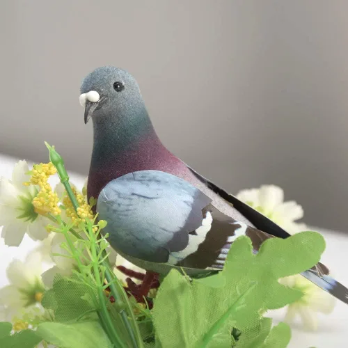 Vista 3 de Modelo de paloma de espuma artificial, figura de pájaro realista