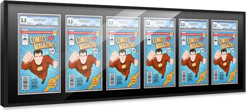 Vista 140 de Poster Palooza Marco de cómics con paspartú para 1 cómic de grado CGC, CBCS o PGX, marco de cómic de bronce para cómic de 8.125 x 13 pulgadas