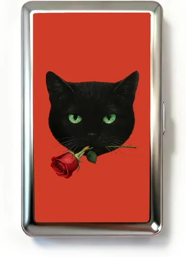 Vista 14 de Vintage Art Deco - Funda versátil para tarjetas y efectivo, cartera delgada de metal para mujeres y hombres, tarjetas de visita de identificación