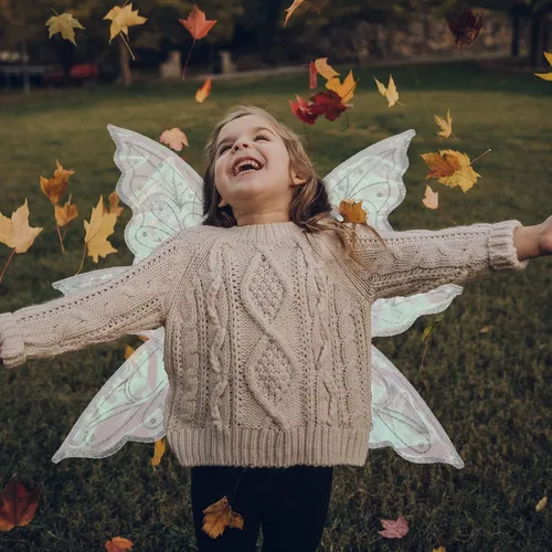 Vista 6 de caretoto Alas de hadas para adultos, disfraz de hada de mariposa, Halloween, alas de ángel para mujeres y niñas, grande plateado